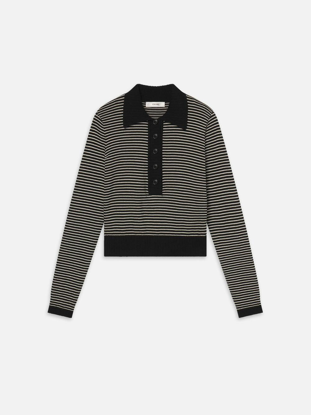 frame The Graduate Sweater in Black Multi