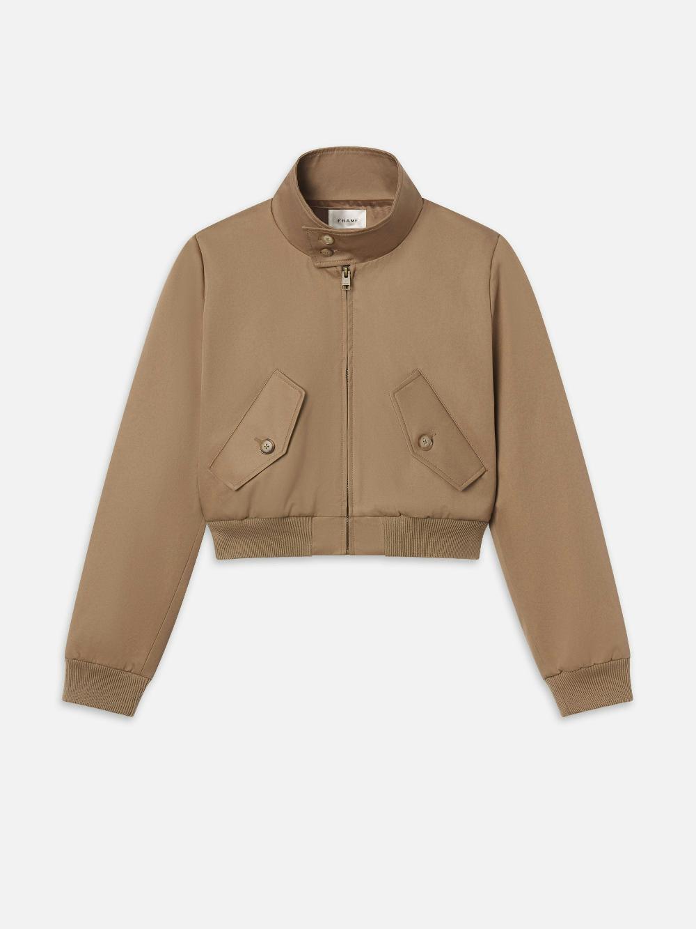 frame The Harrington Jacket in Beige