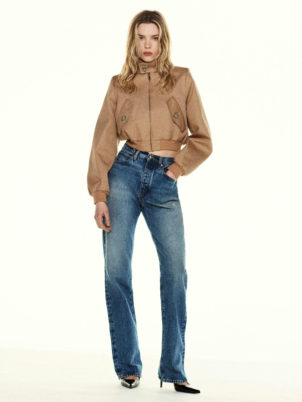 Frame The Harrington Jacket In Camel