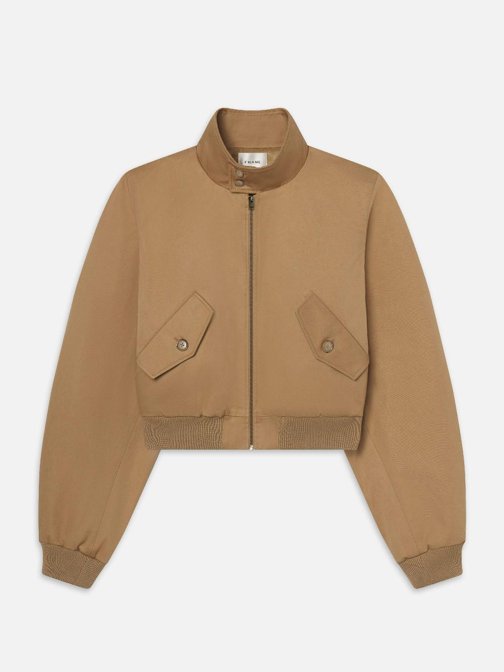 frame The Harrington Jacket in Camel