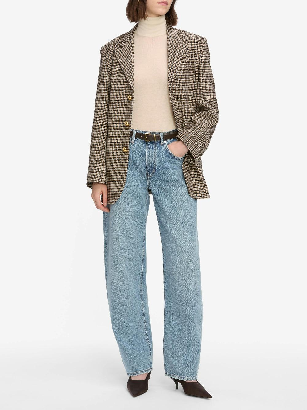 Frame The Houndstooth Blazer In Navy Multi