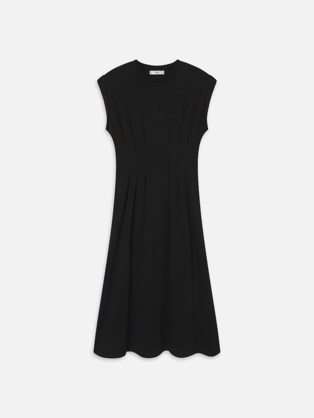 frame The Jersey Nipped Dress in Black