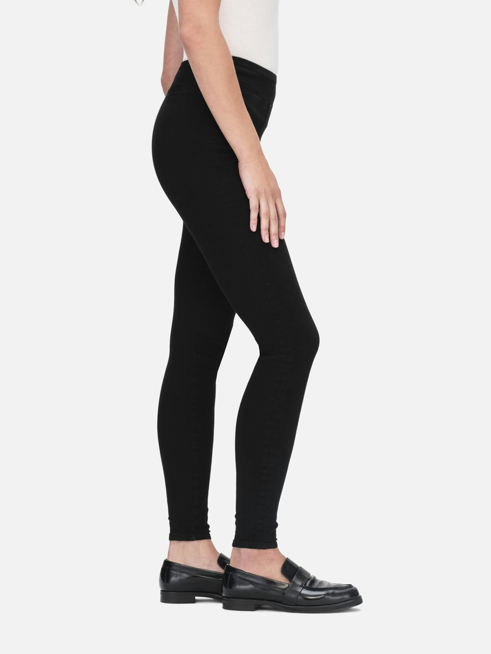 Frame The Jetset Skinny Crop In Sheen Noir