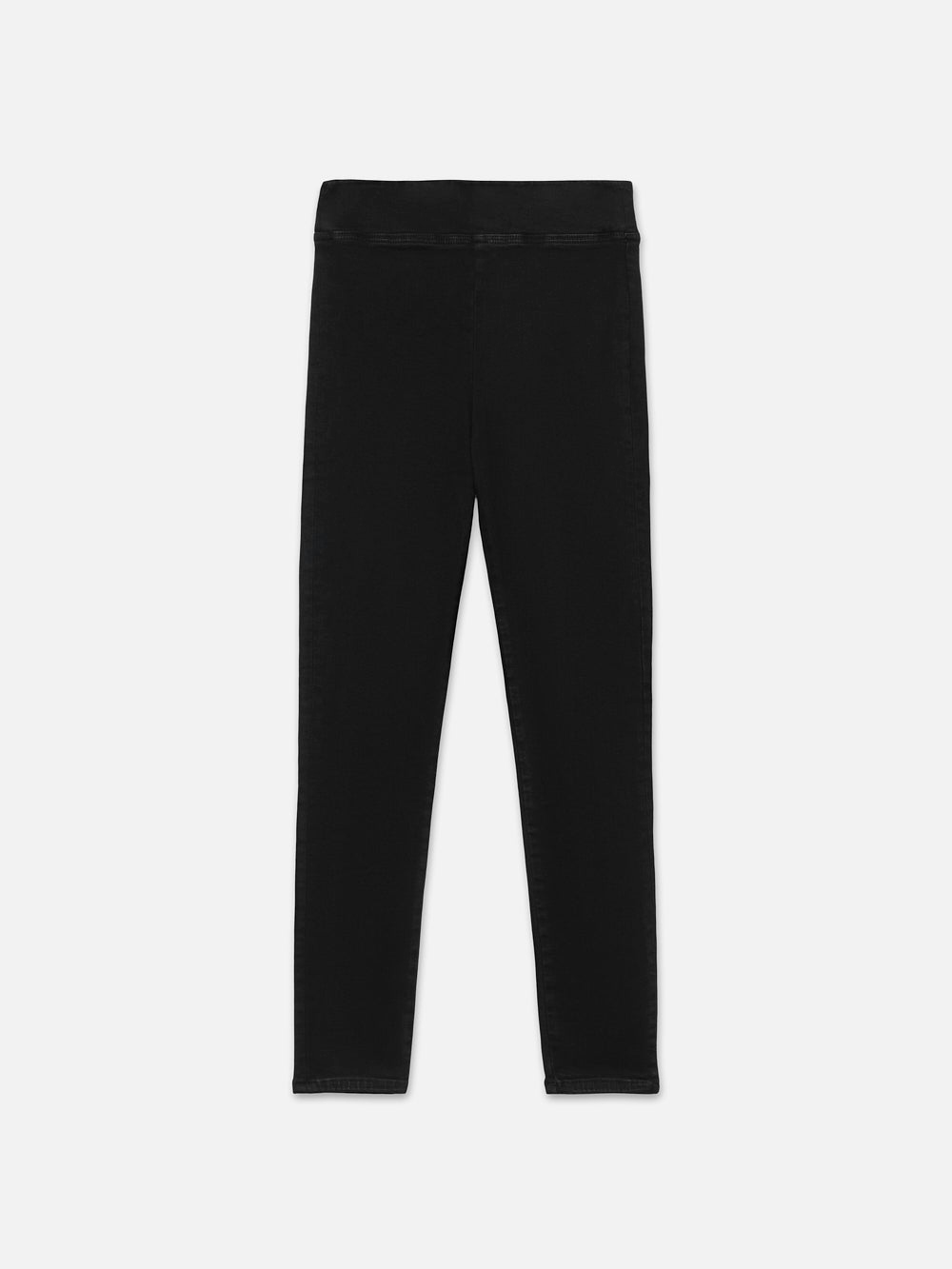 frame The Jetset Skinny Crop in Sheen Noir