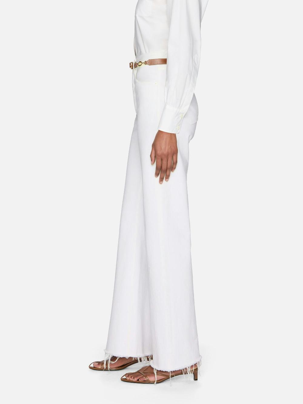 Frame The Lax In White Raw Fray