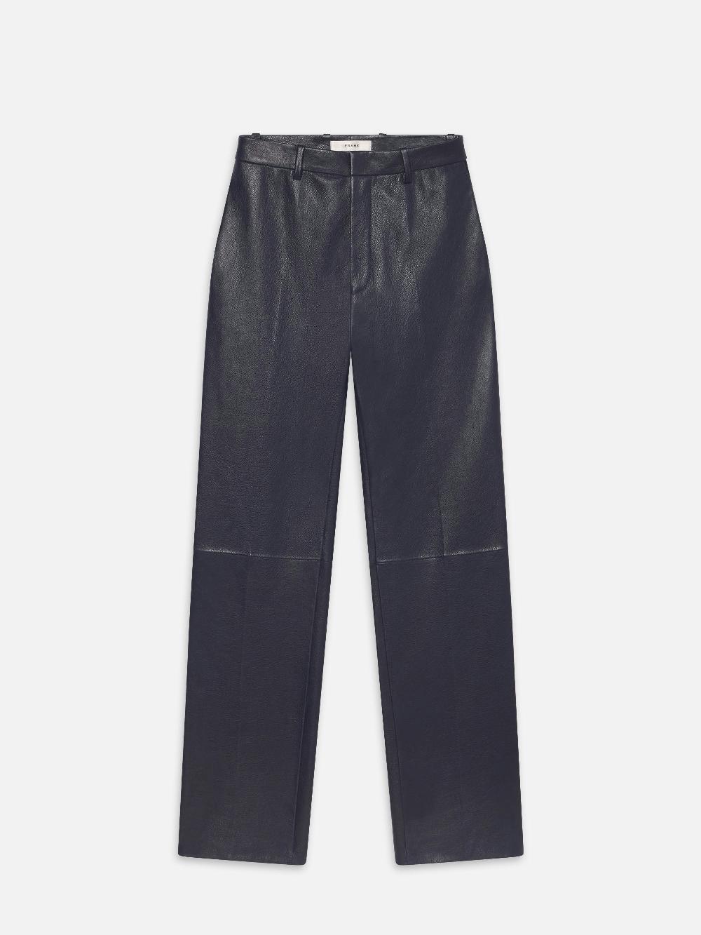 frame The Leather Trouser in Dark Indigo