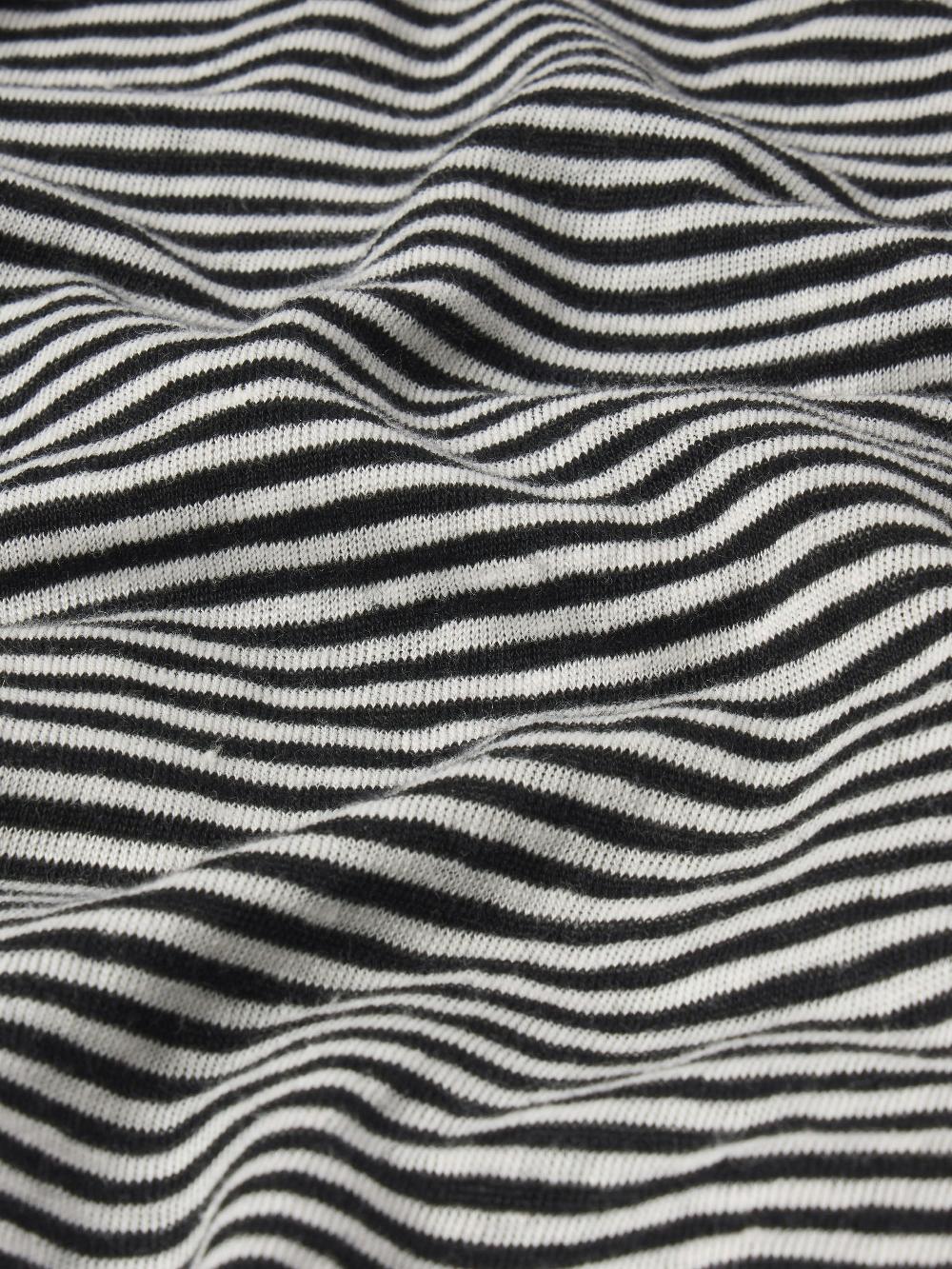 Frame The Linen Baby Tee In Black Multi