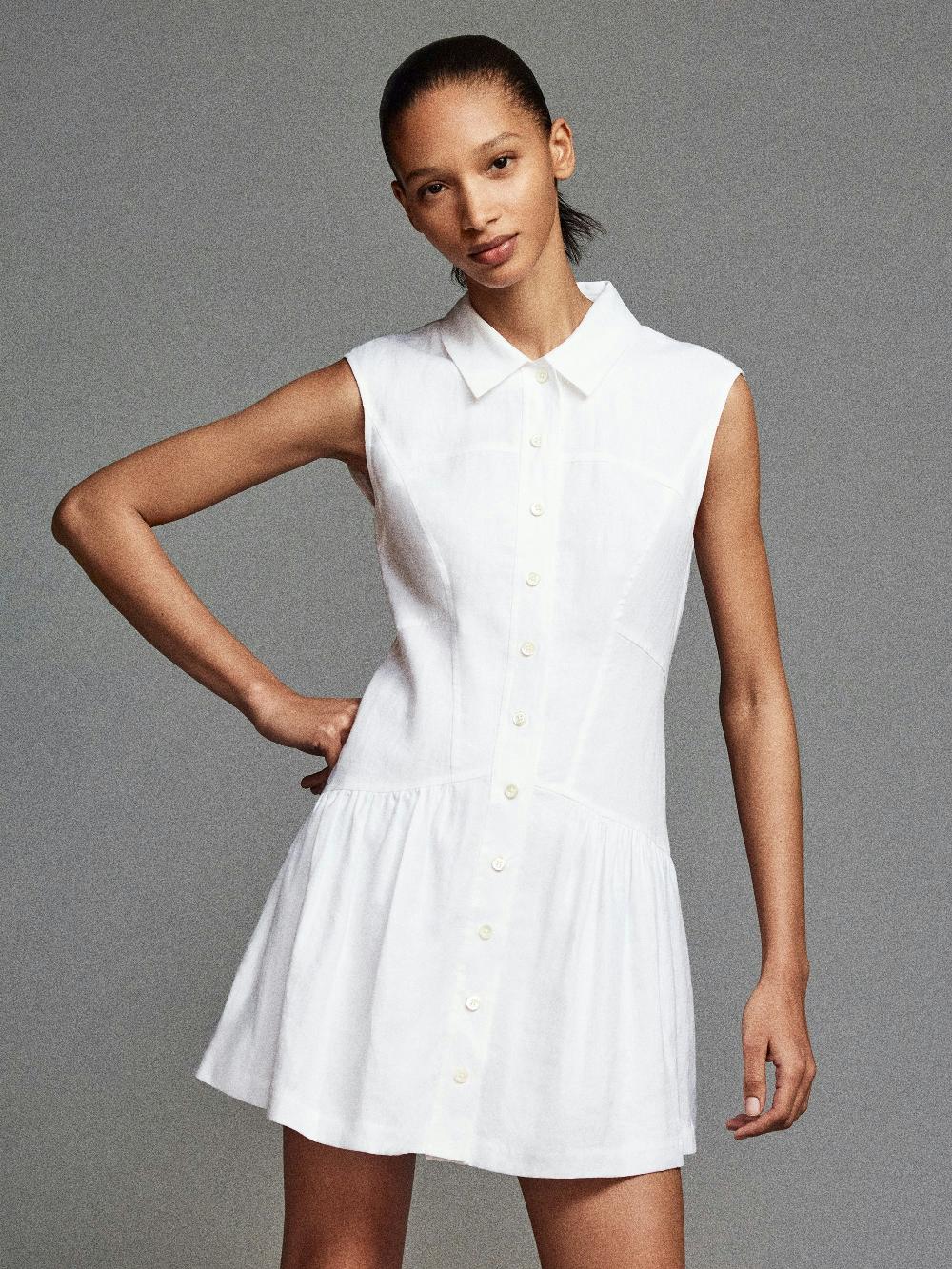 Frame The Linen Day Dress In White