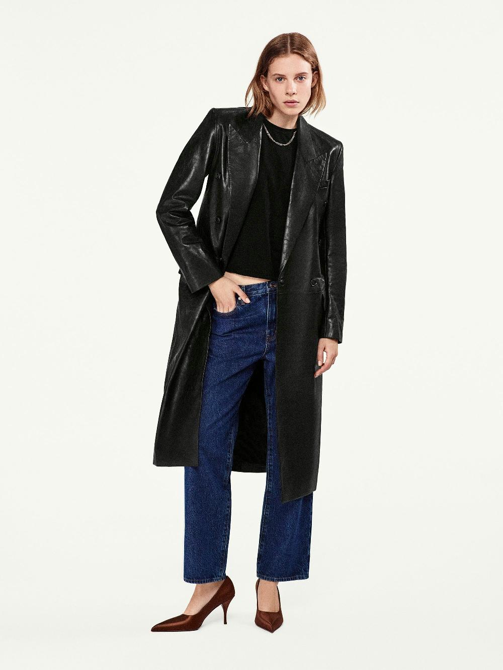 Frame The Luxe Baby Tee In Black