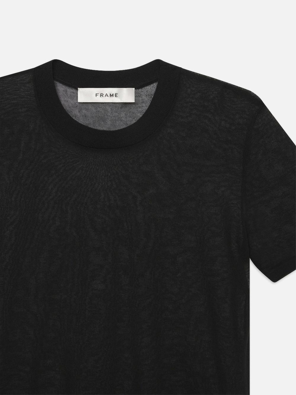 Frame The Luxe Baby Tee In Black