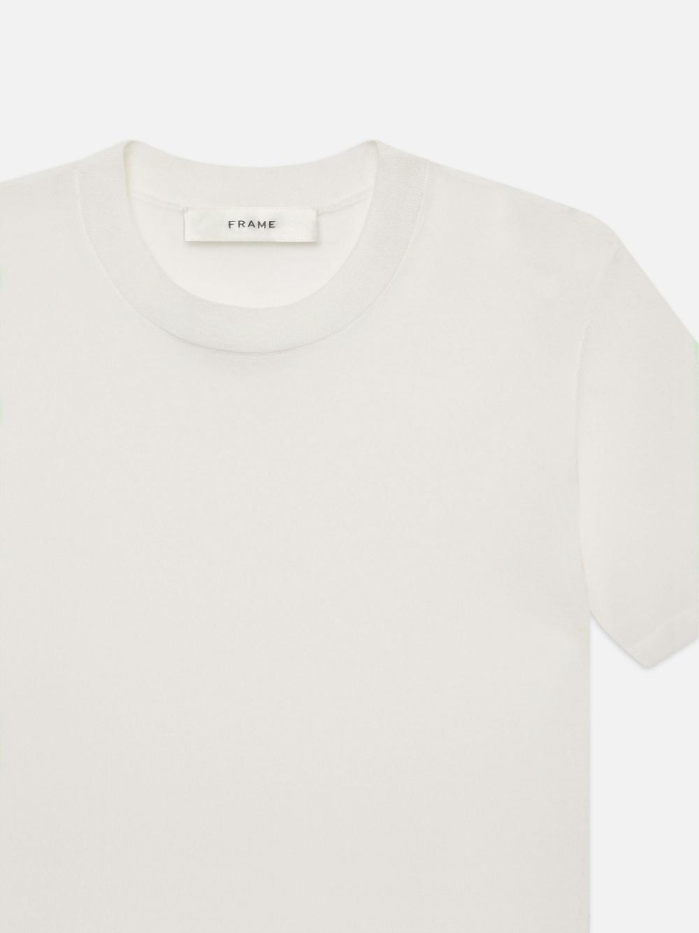 Frame The Luxe Baby Tee In White