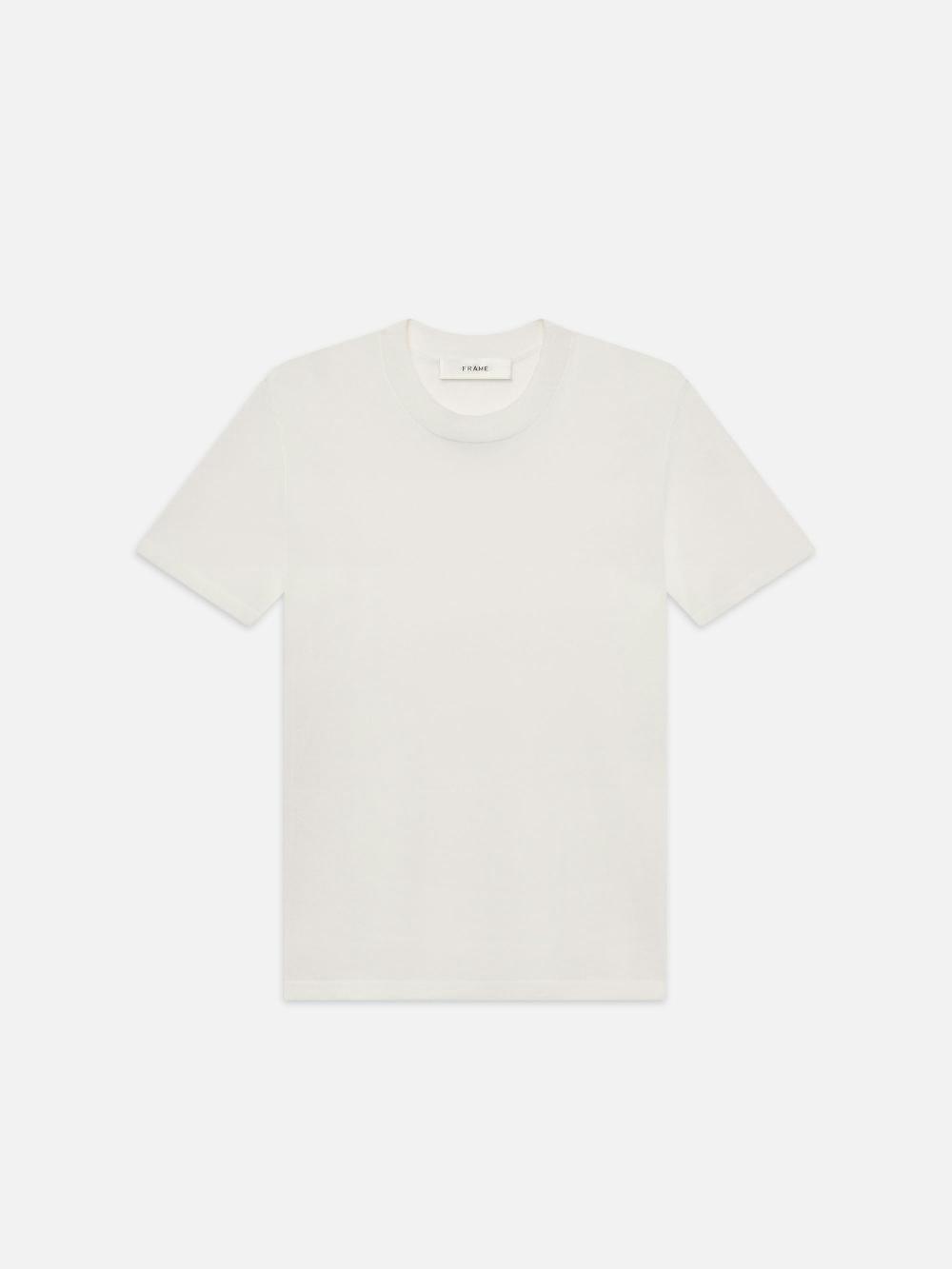 frame The Luxe Baby Tee in White