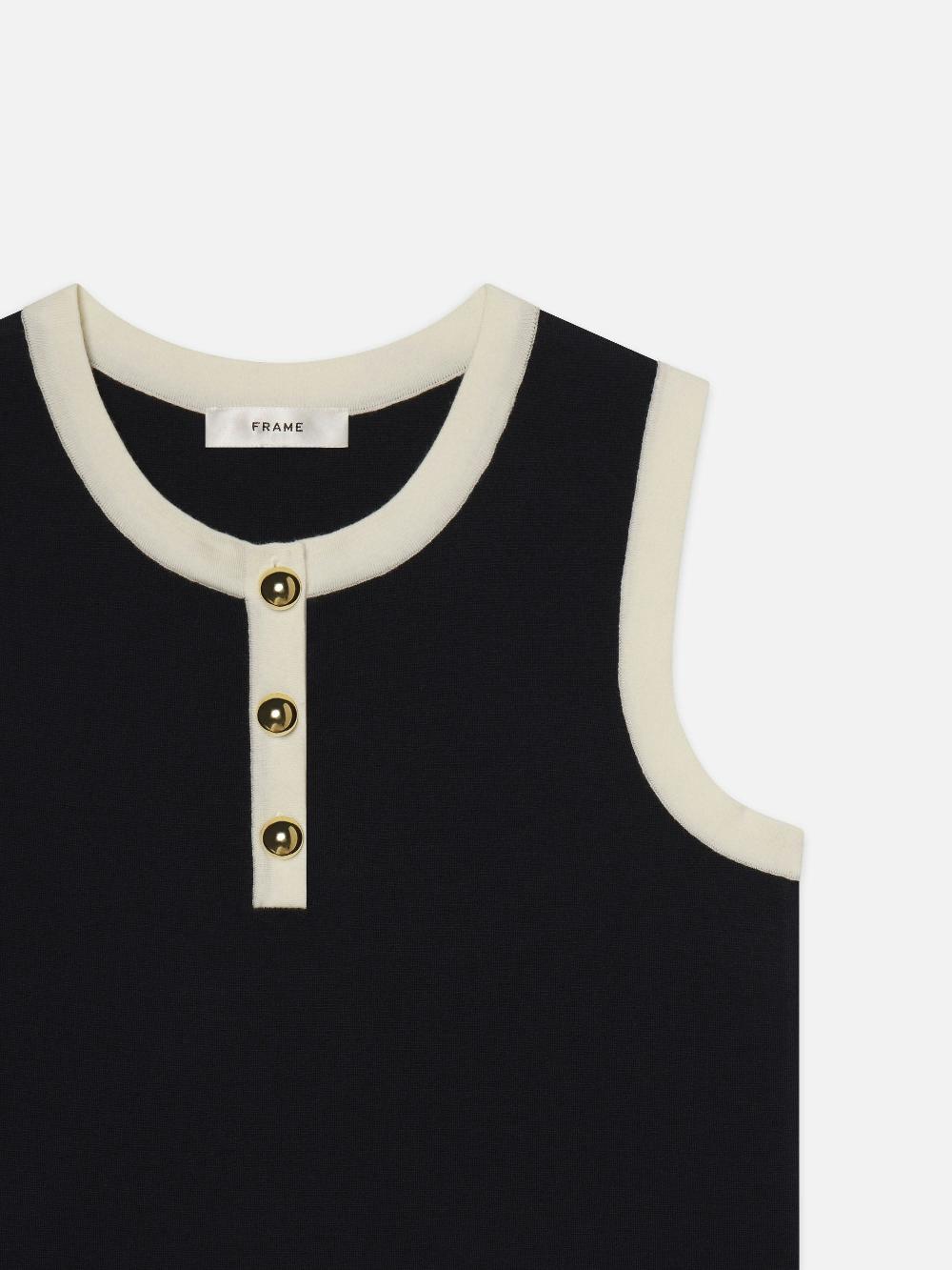 Frame The Mixed Dress In Indigo