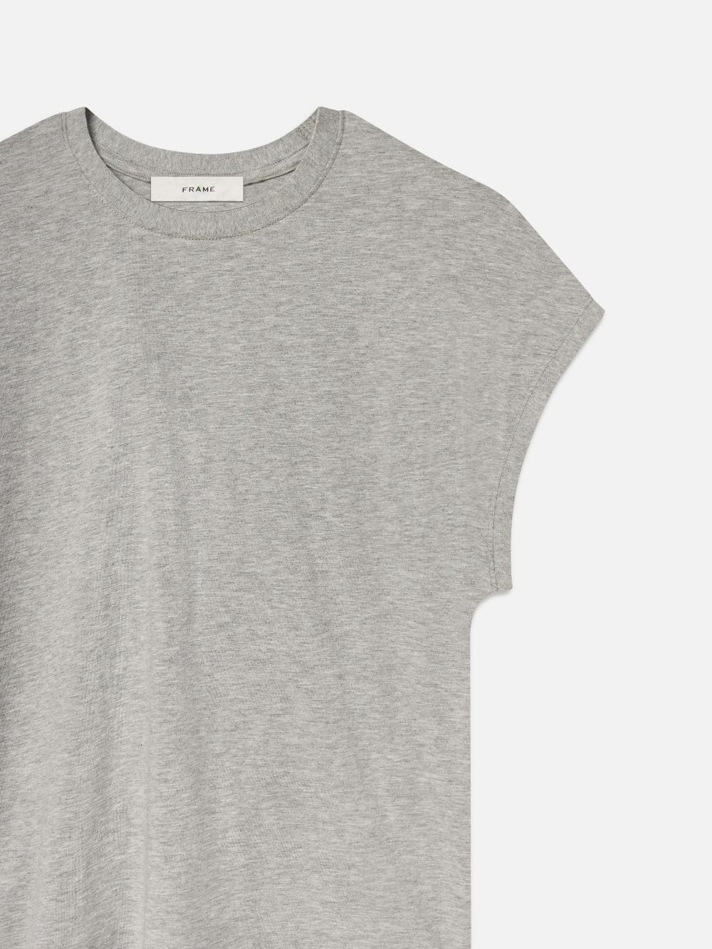 Frame The Muscle Tee In Heather Grey