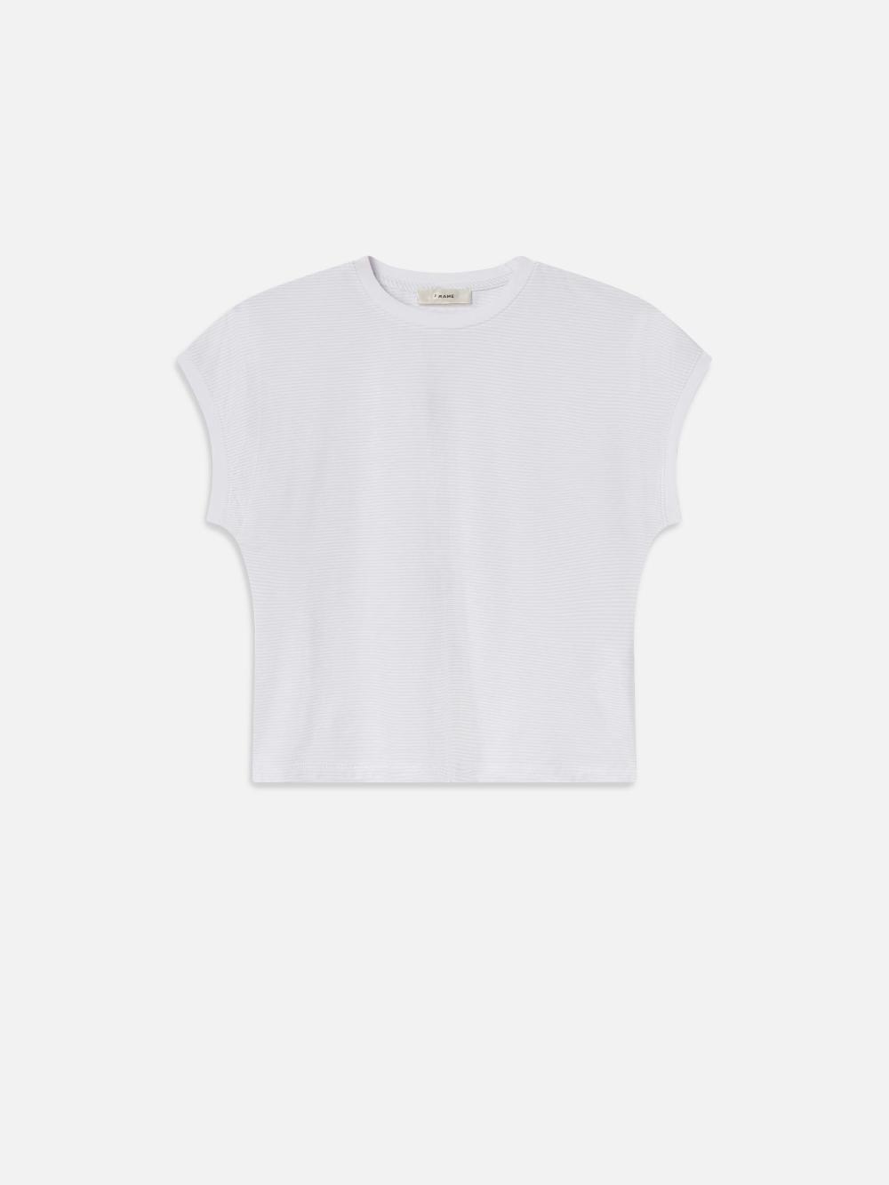 frame The Muscle Tee in Powder Blue Multi