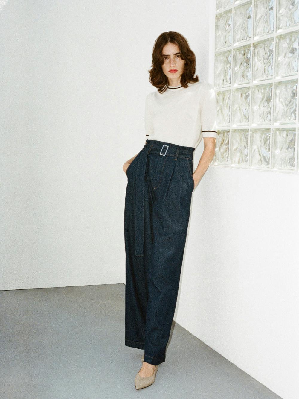 Frame The Paper Bag Trouser In Rinse