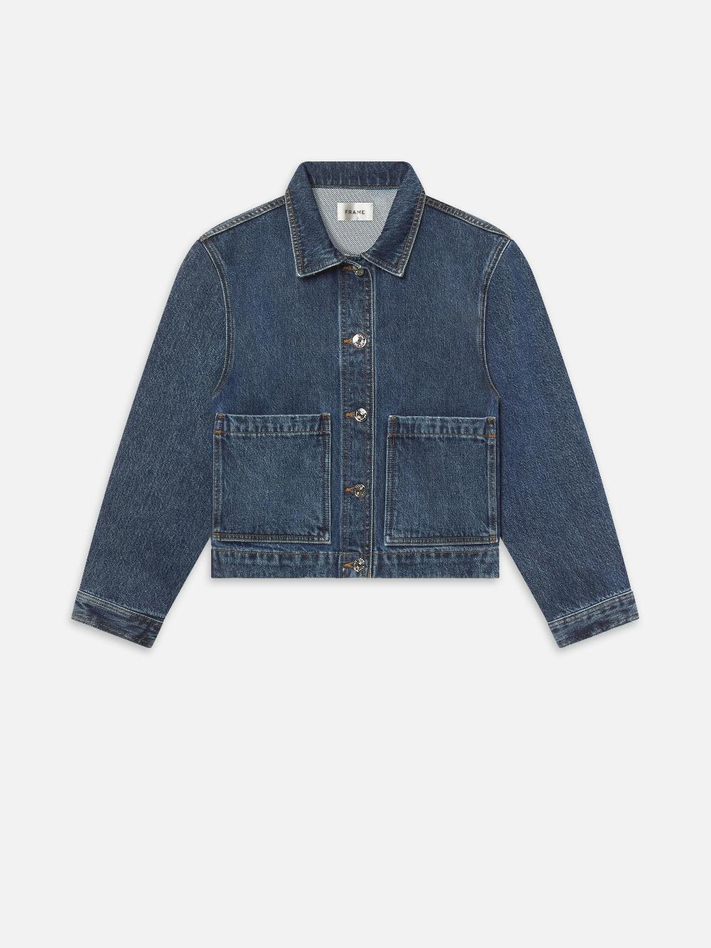 frame The Patch Pocket Jacket in Noble