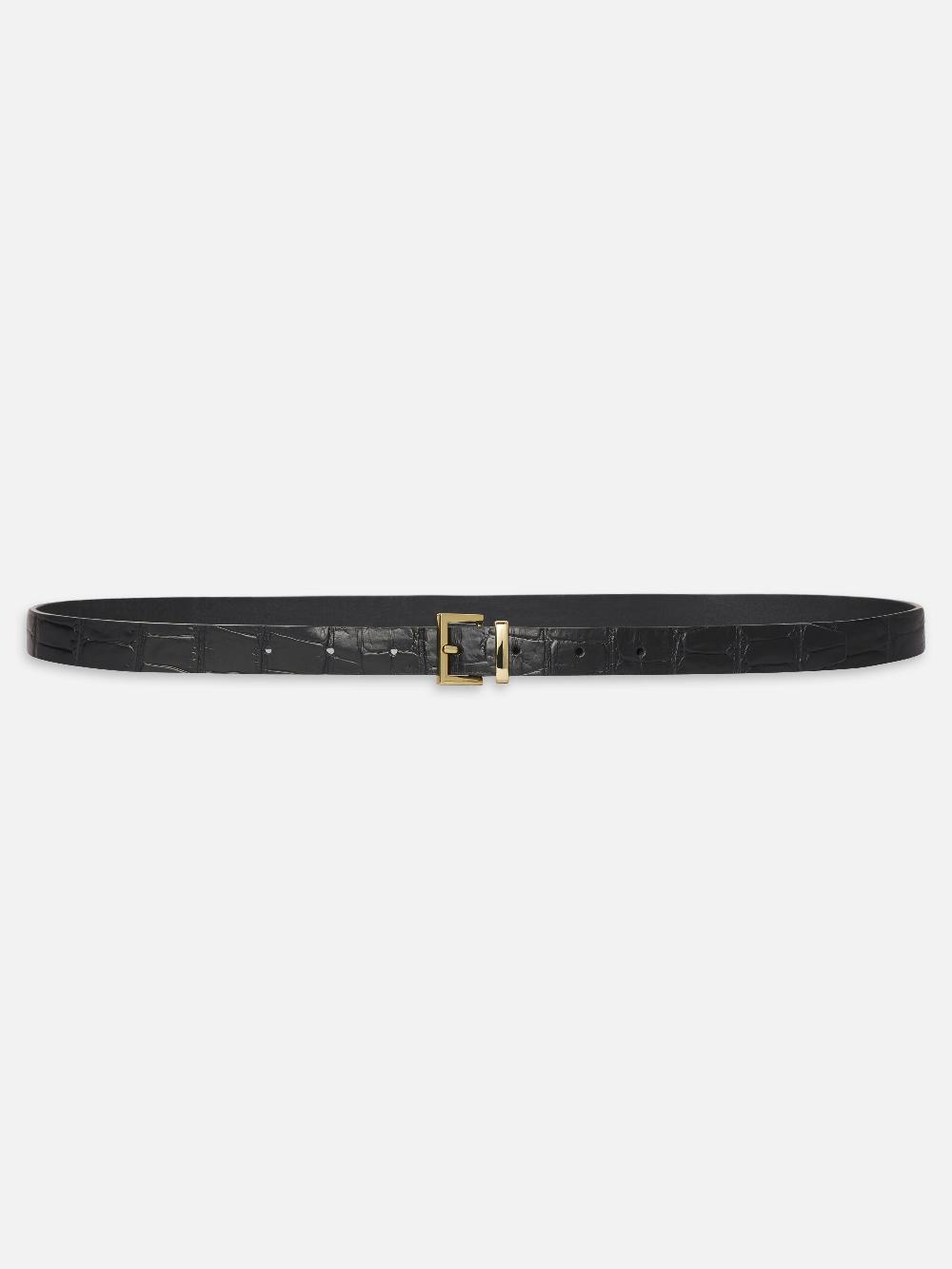 frame The Petite Croc Belt in Black
