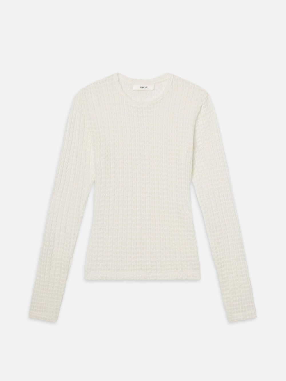 frame The Popcorn Top in Alabaster