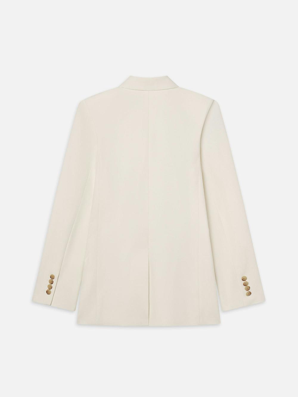 Frame The Relaxed Everyday Blazer In Ecru