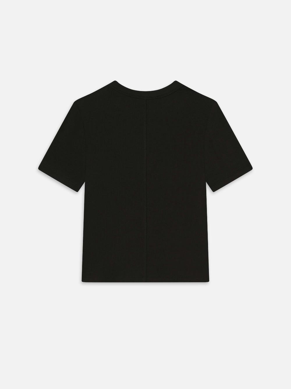 Frame The Rib Baby Tee In Black