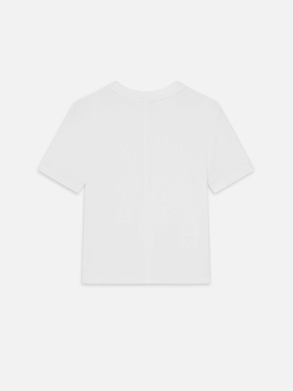Frame The Rib Baby Tee In White
