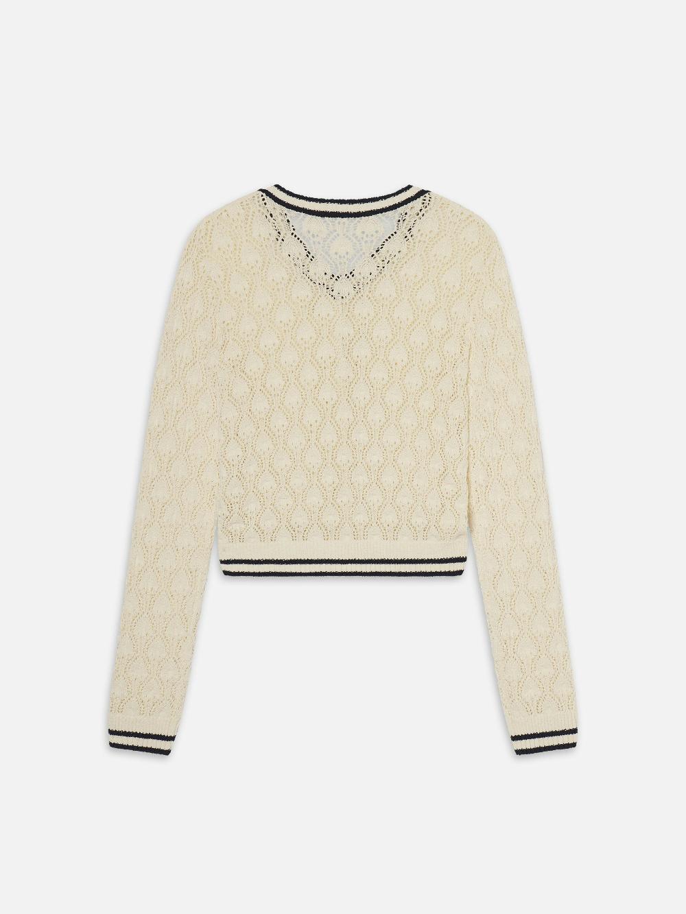 Frame The Rookie Cardi In Cream Multi