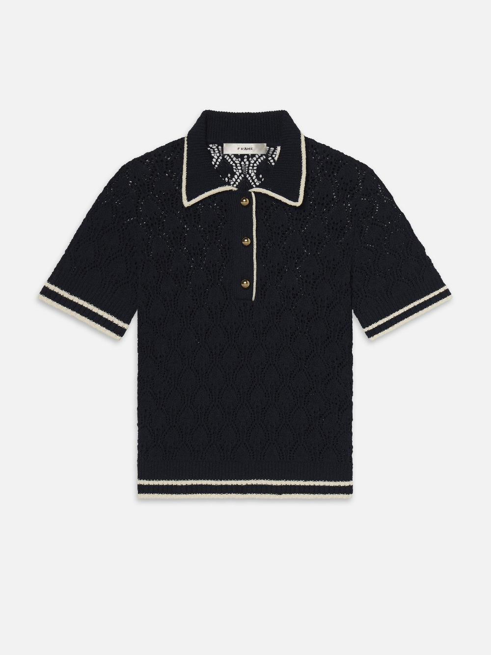frame The Rookie Polo in Navy Multi