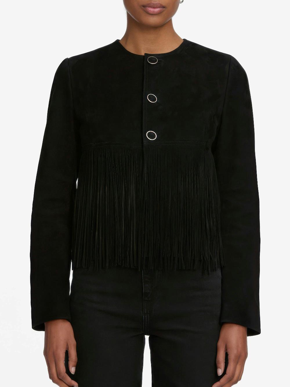 Frame The Saddle Jacket In Black