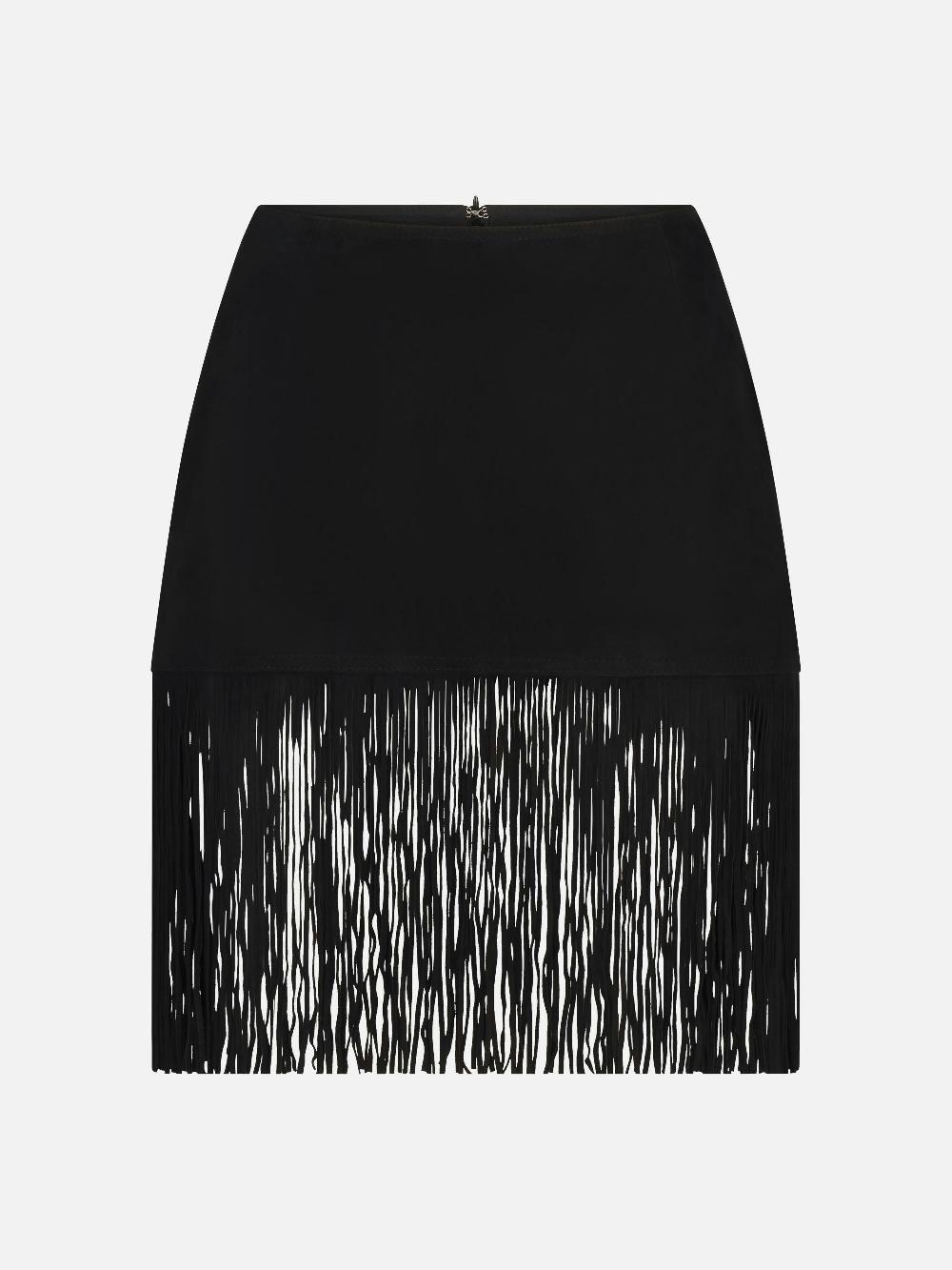 frame The Saddle Skirt in Black