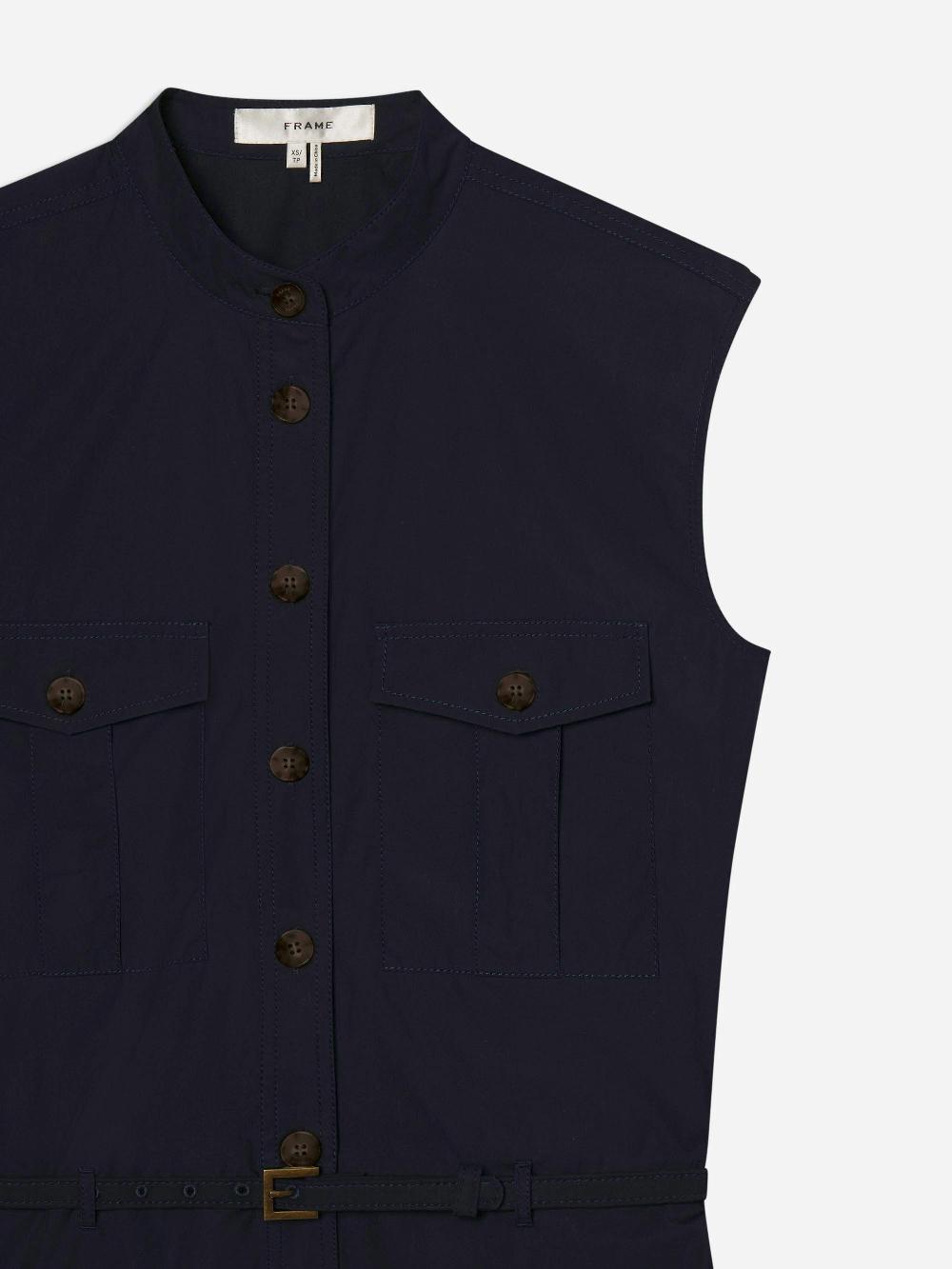 Frame The Safari Dress In Navy