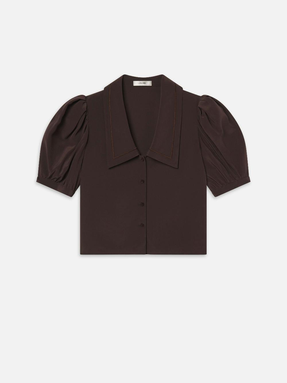 frame The Sailor Blouse in Coffee