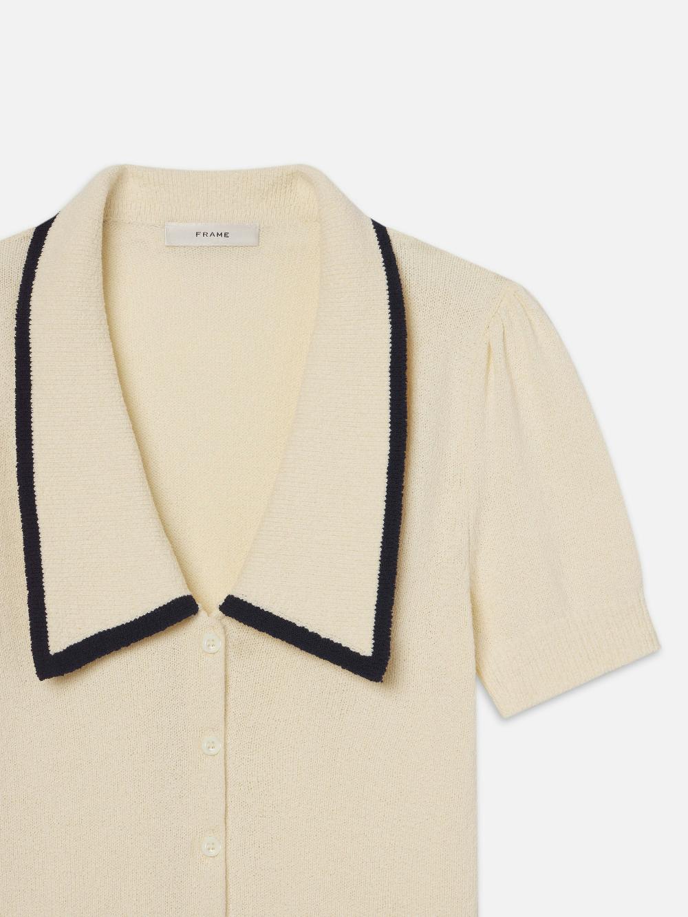 Frame The Sailor Sweater In Cream Multi