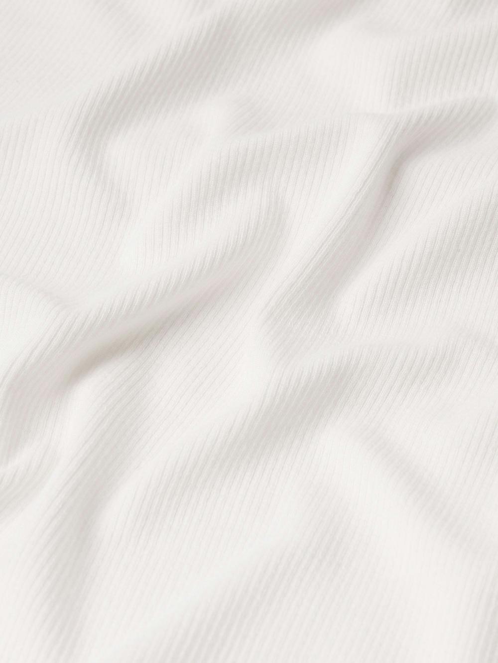 Frame The Satin Trim Tank In Alabaster