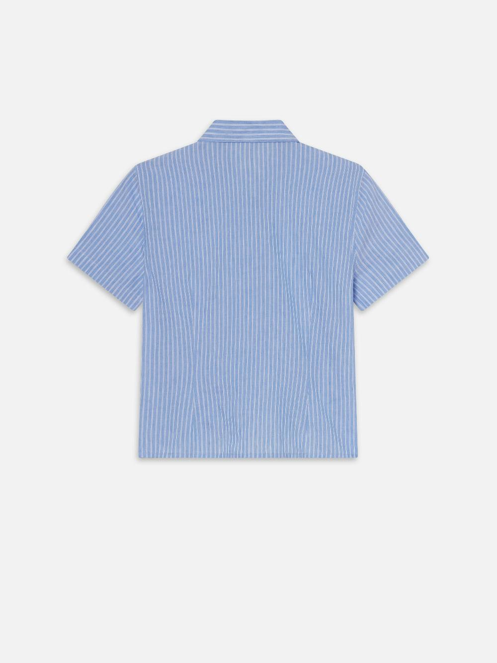Frame The Seaside Shirt In Oxford Blue Multi