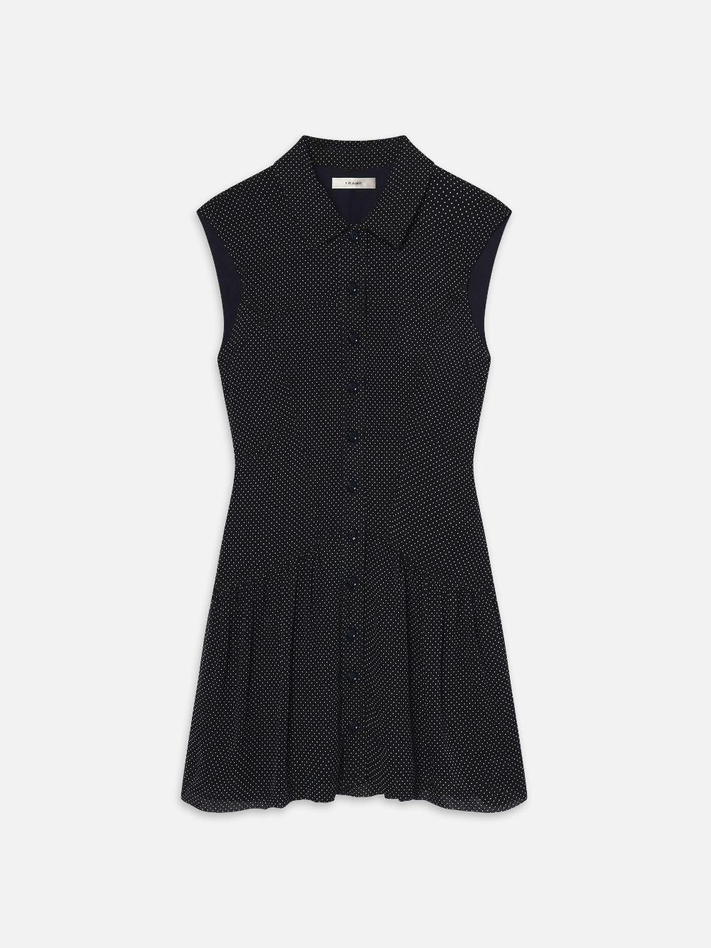 frame The Silk Day Dress in Navy Multi