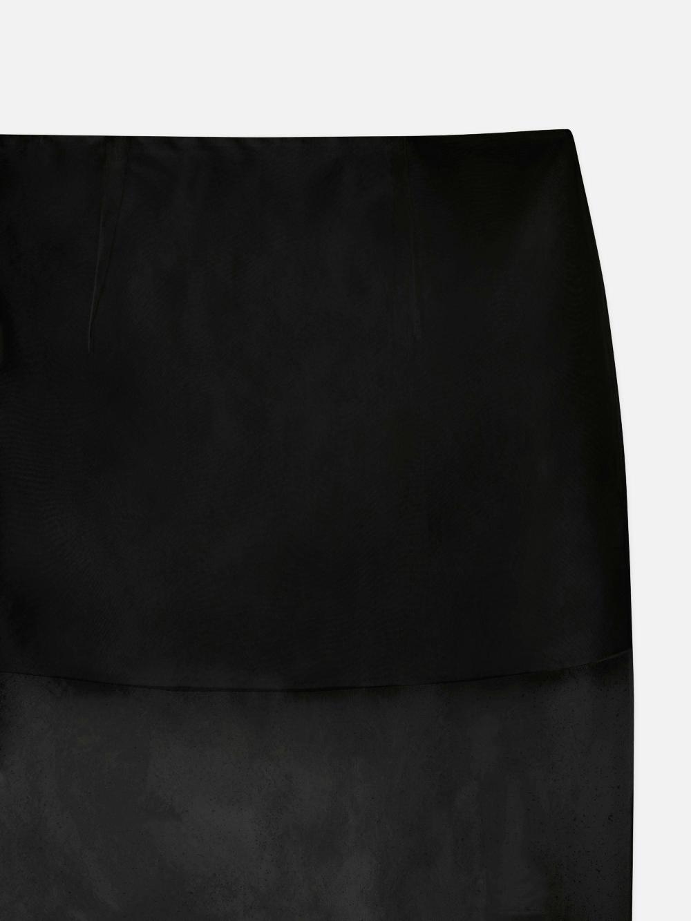 Frame The Silk Organza Skirt In Black
