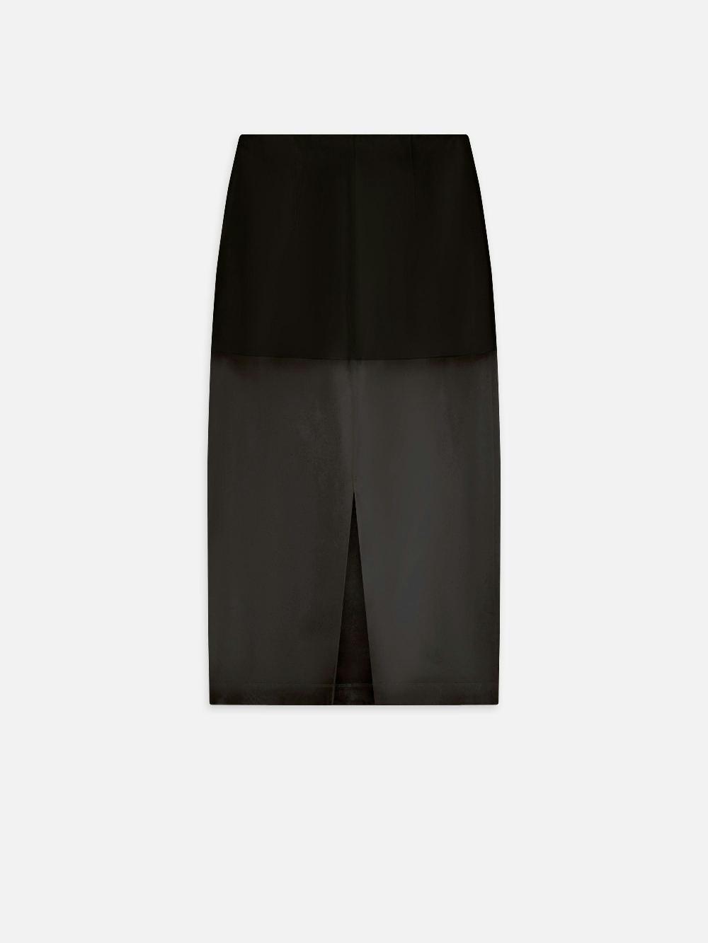 Frame The Silk Organza Skirt In Black