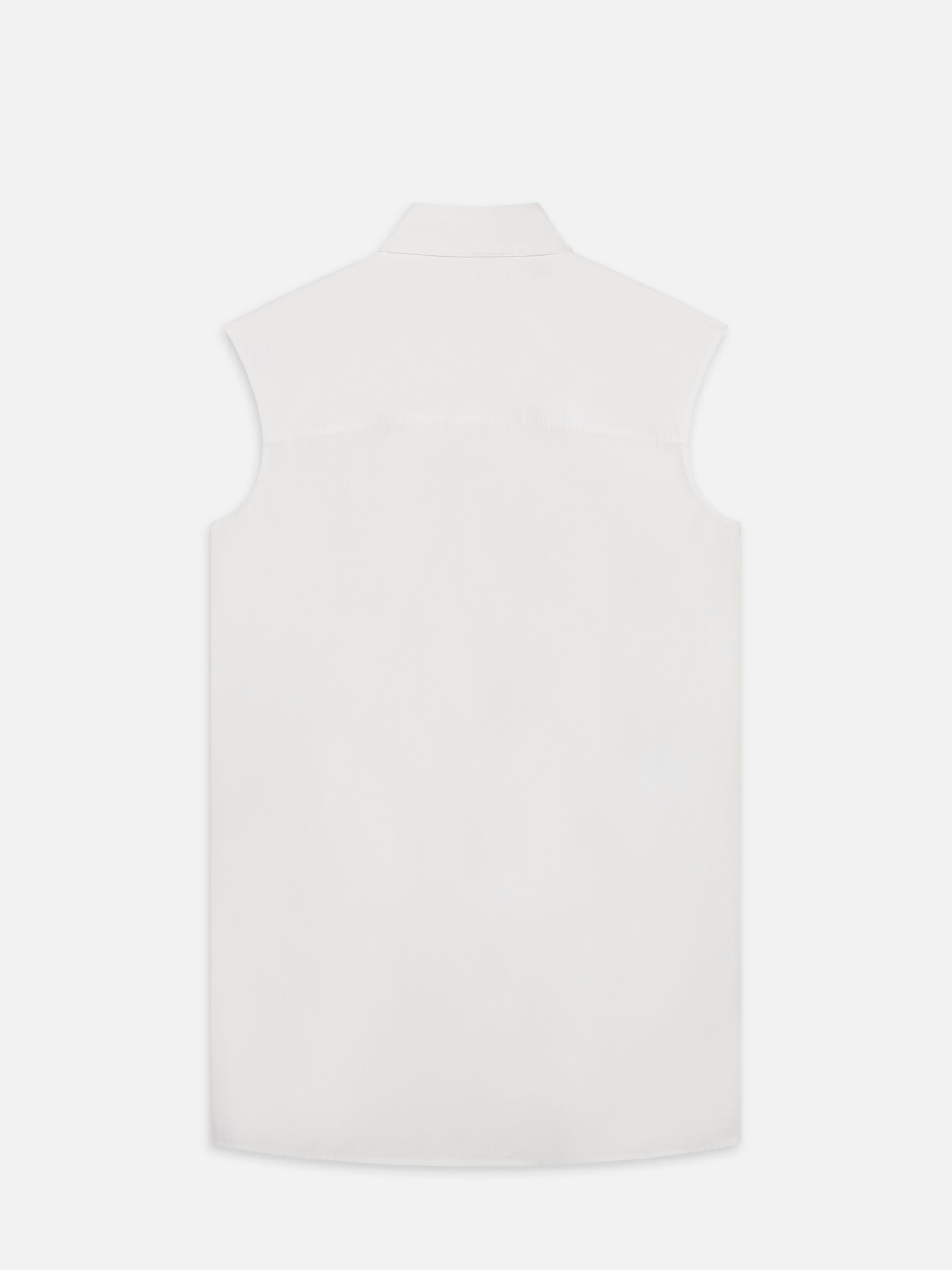 Frame The Sleeveless Shirt Dress In White