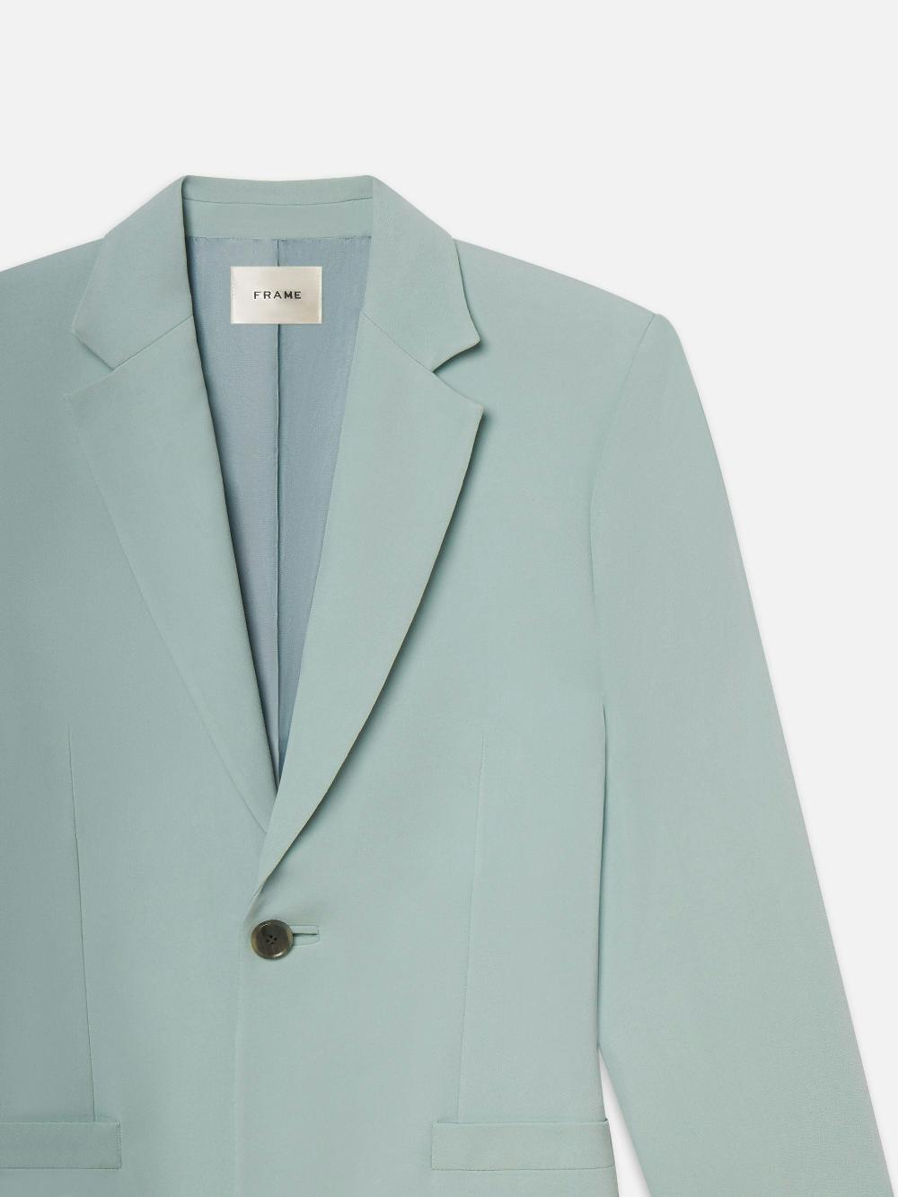 Frame The Slim Blazer In Robin's Egg Blue