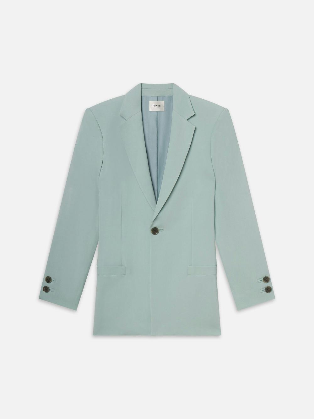 frame The Slim Blazer in Robin's Egg Blue