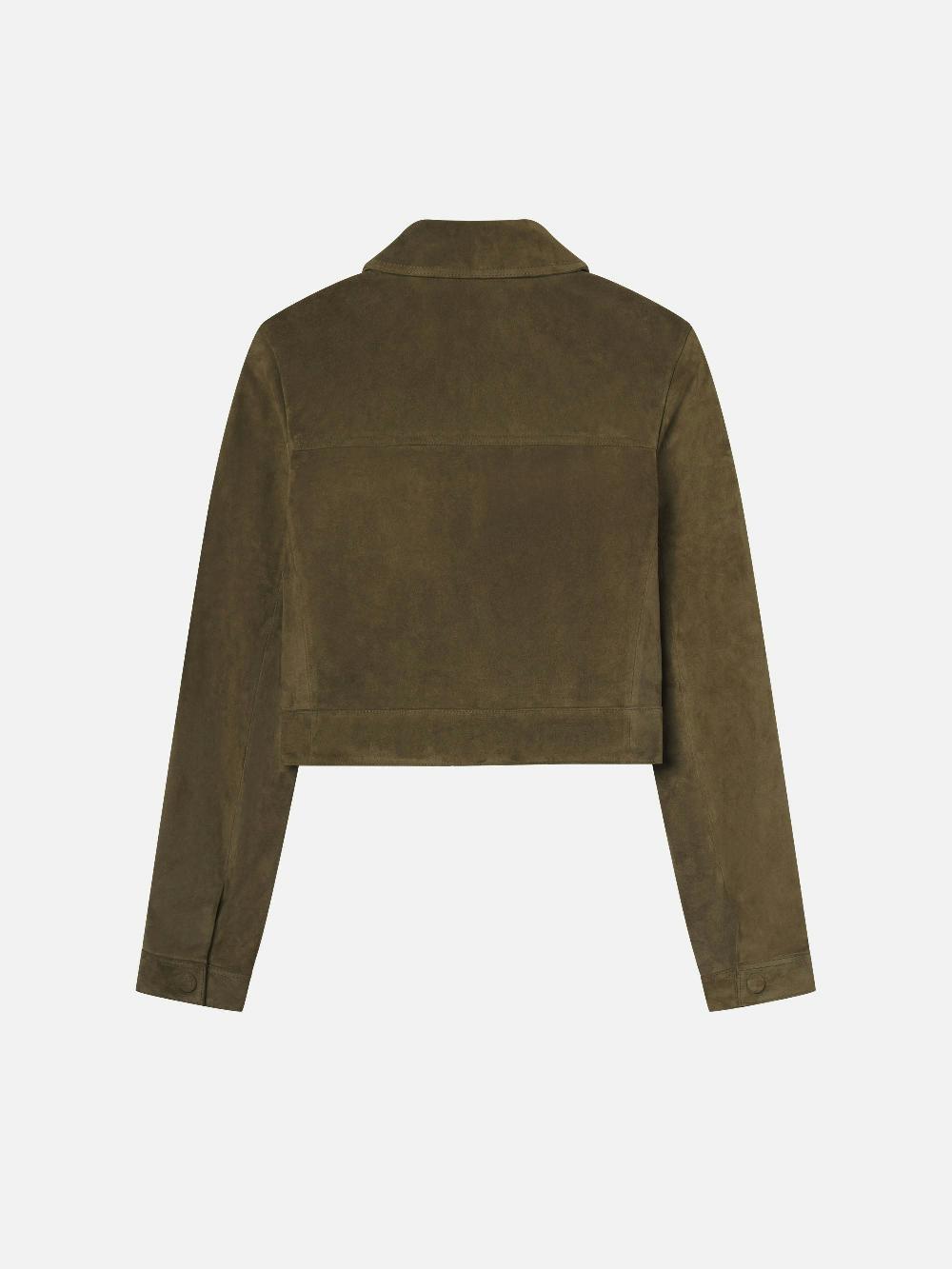Frame The Small Suede Jacket In Cypress