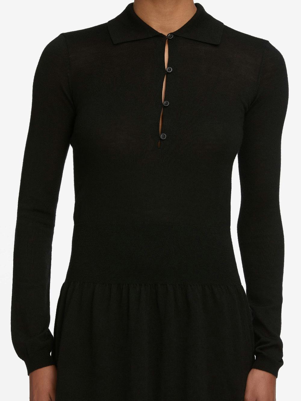 Frame The Smart Polo Dress In Black