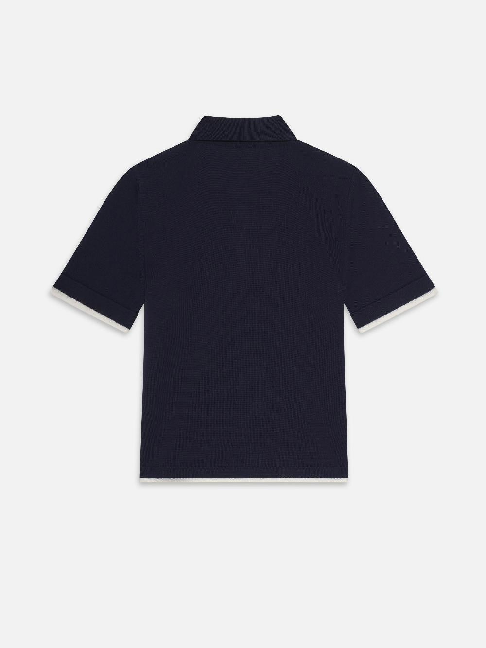 Frame The Sport Polo In Navy Multi