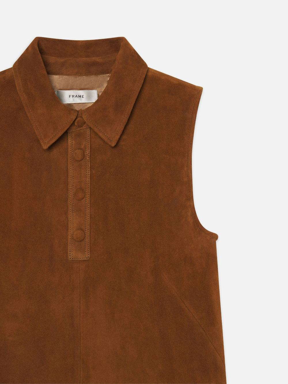 Frame The Suede City Shift In Sepia