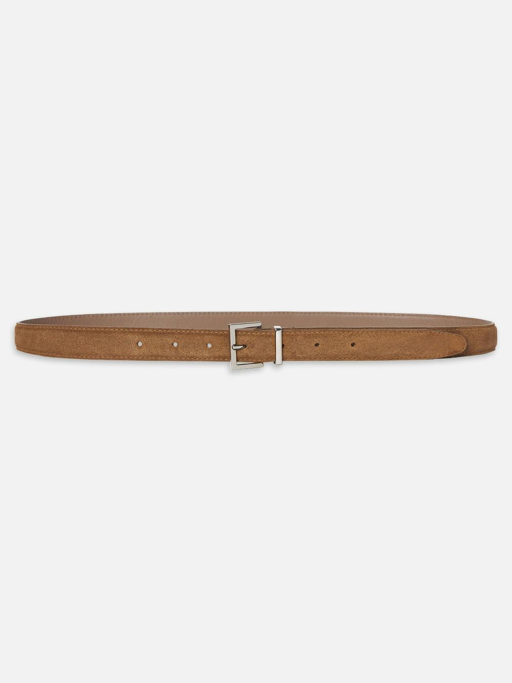 frame The Suede Square Buckle Belt in Date