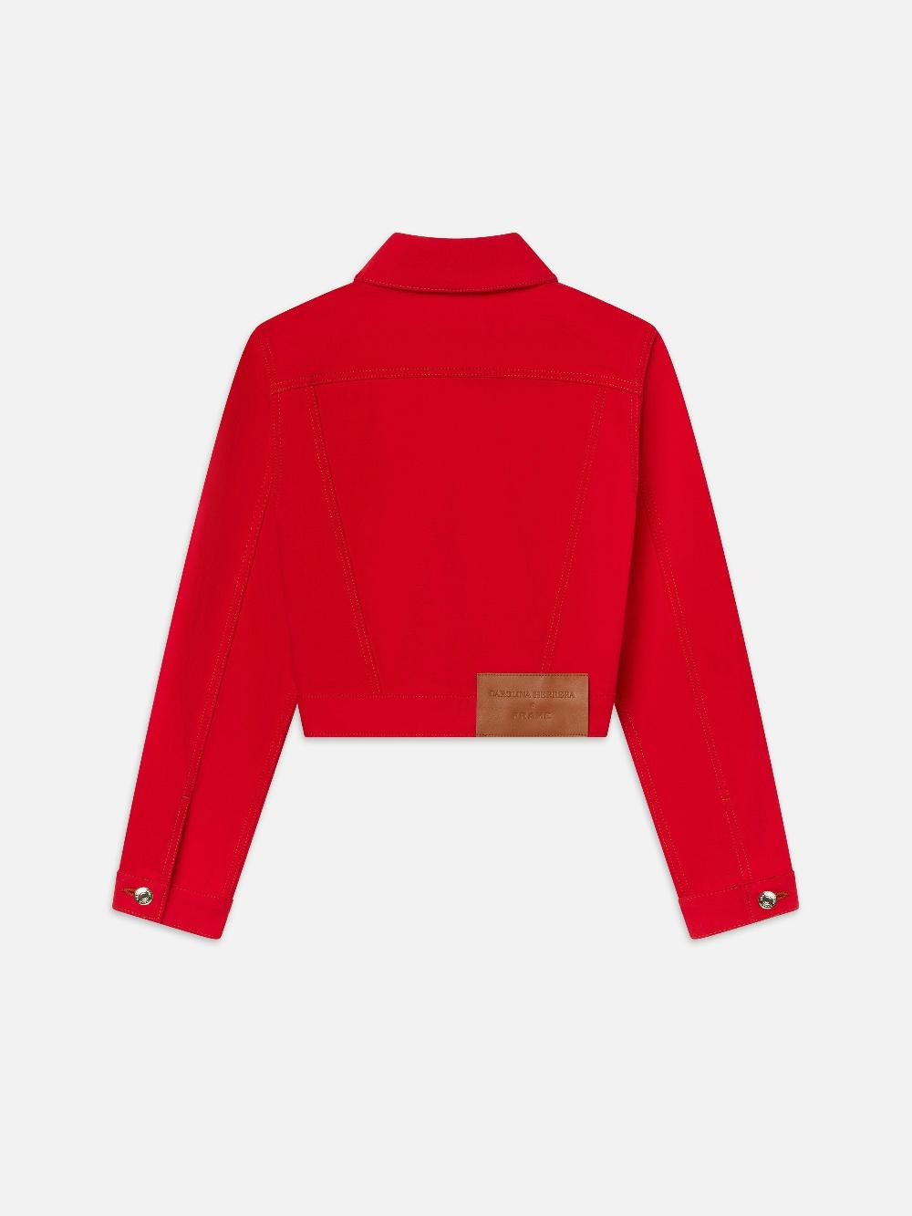 Frame The Tailored Denim Jacket In Herrera Red