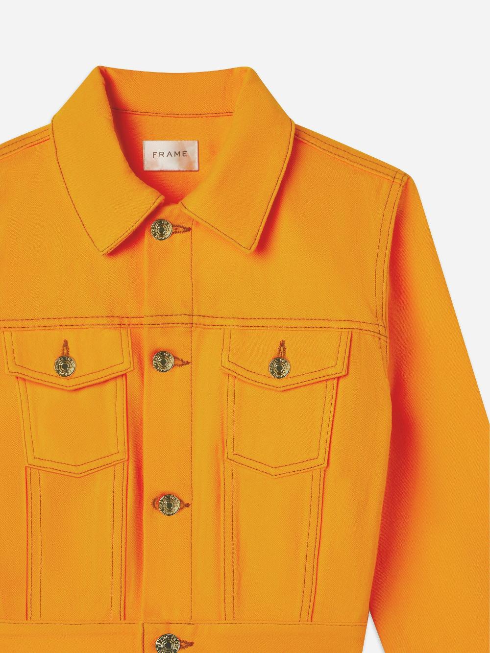 Frame The Tailored Denim Jacket In Marigold