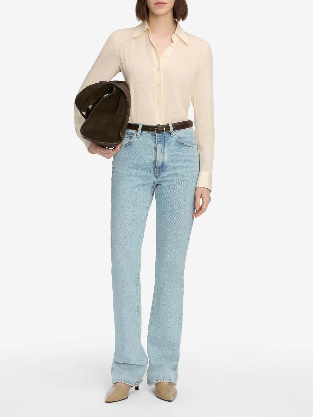 Frame The Textured Shirt In Cream