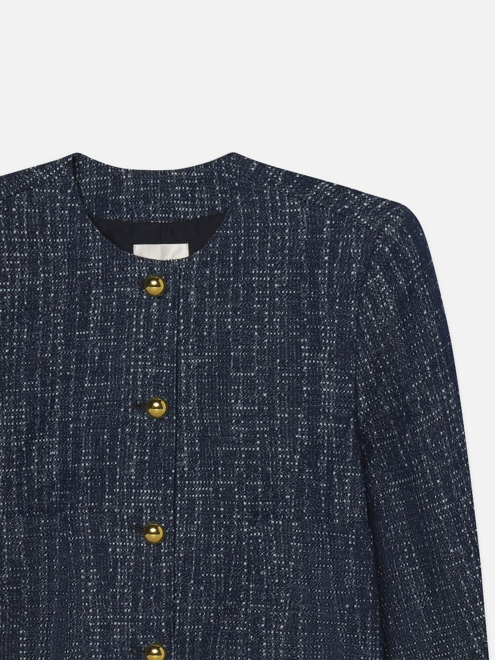 Frame The Tweed Jacket In Indigo